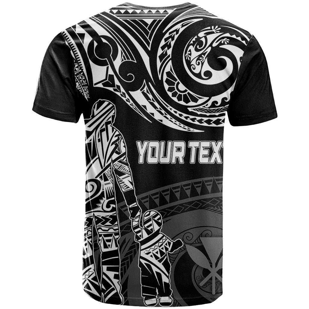 Personalised Father's Day Kanaka Hawaii T-Shirt Polynesian Dad & Kid Graphic Tee