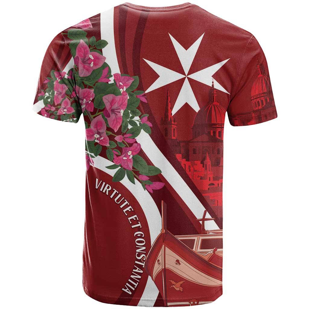 Inħobbok Malta T-Shirt Bougainville and Luzzu Graphic Tee