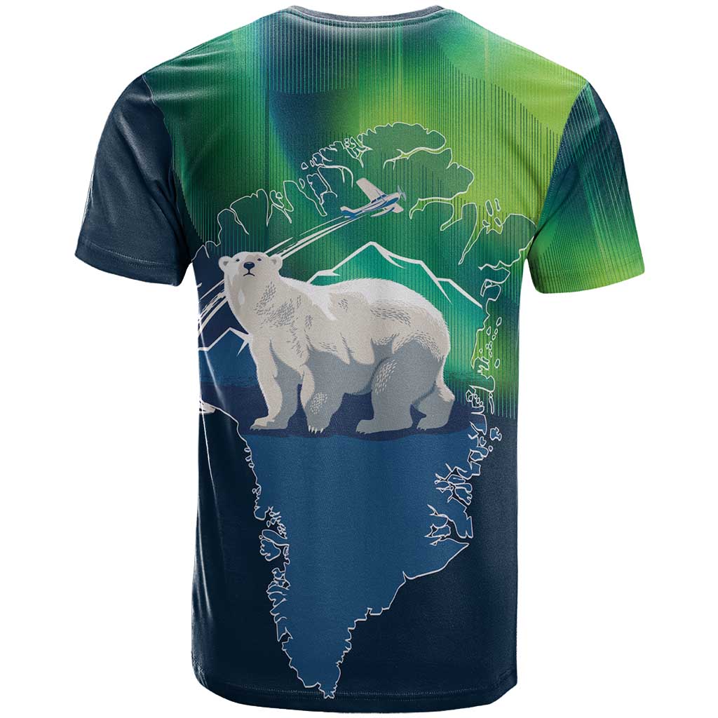 Greenland Is Not For Sale T-Shirt Arctic Aurora Borealis Graphic Tee