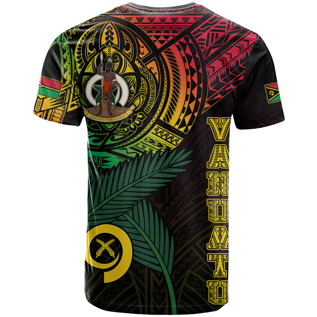 Personalised Vanuatu T-Shirt Turtle Chest Tattoo Flag Color Graphic Tee