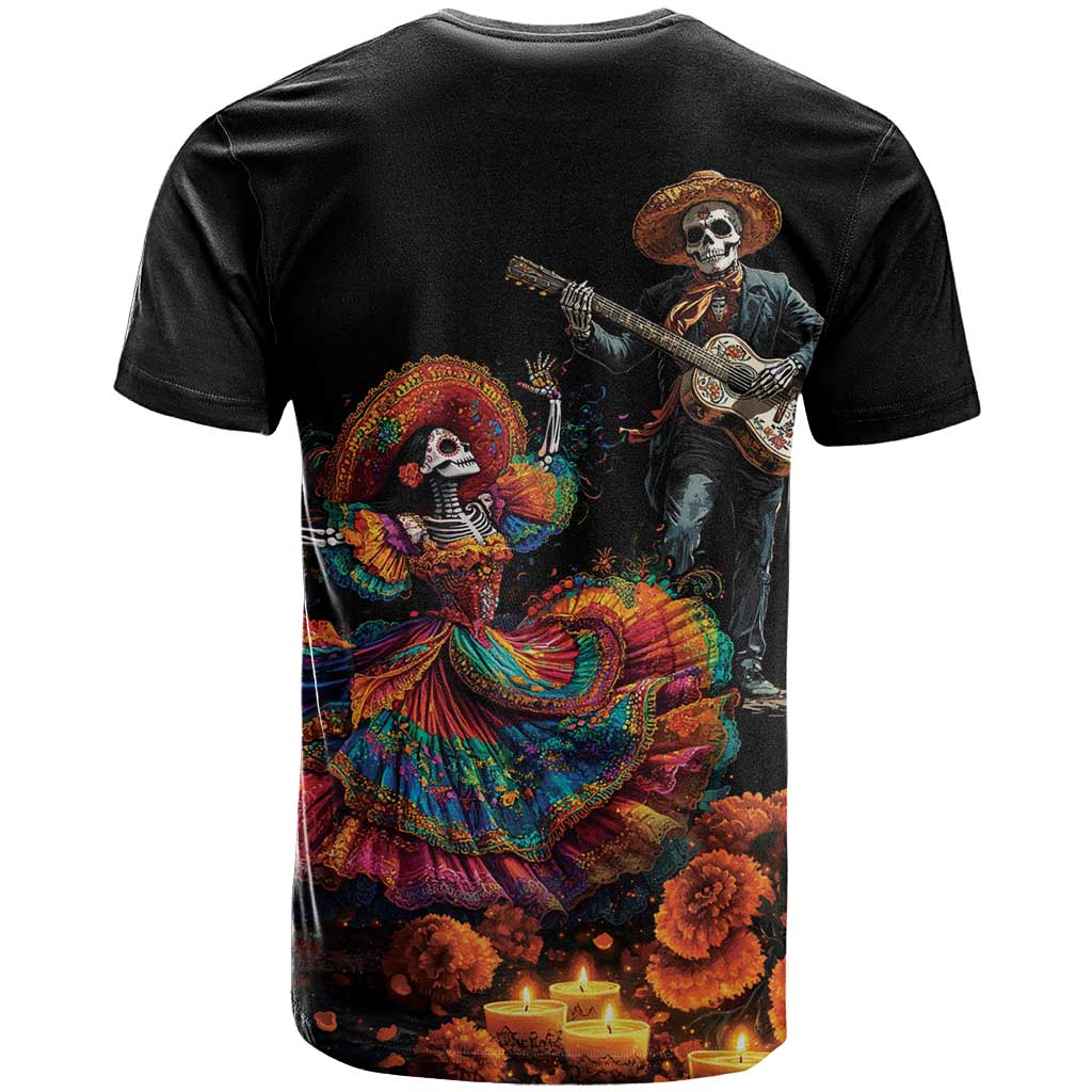 Mexico Dia de los Muertos T-Shirt La Calavera Catrina Graphic Tee