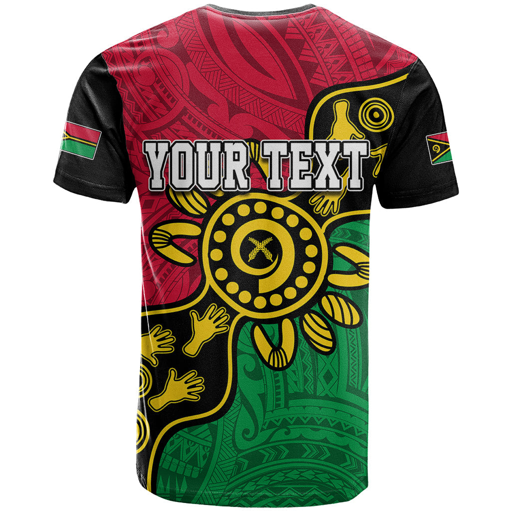 Personalised Vanuatu T-Shirt Mix Aboriginal Dot Art Graphic Tee