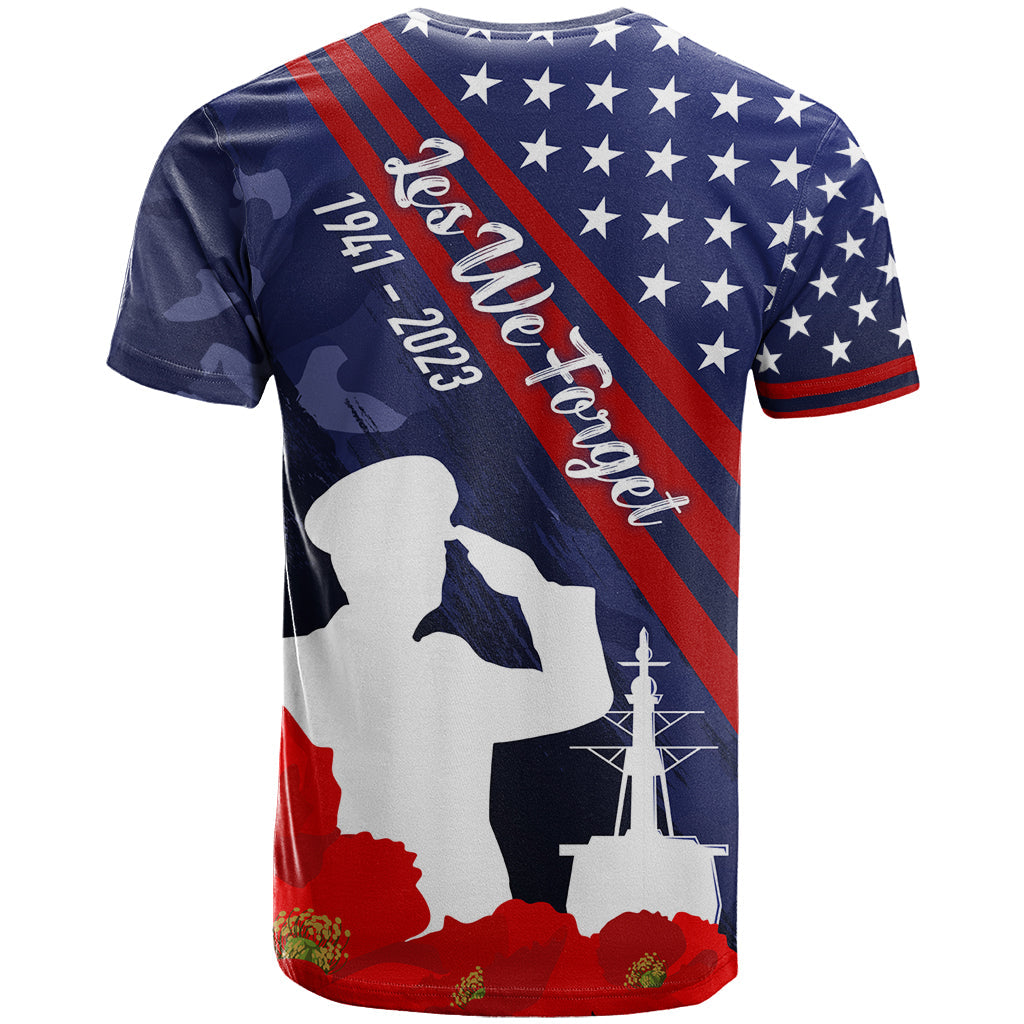 Pearl Harbor Remembrance Day T-Shirt Poppy Mix Style Graphic Tee