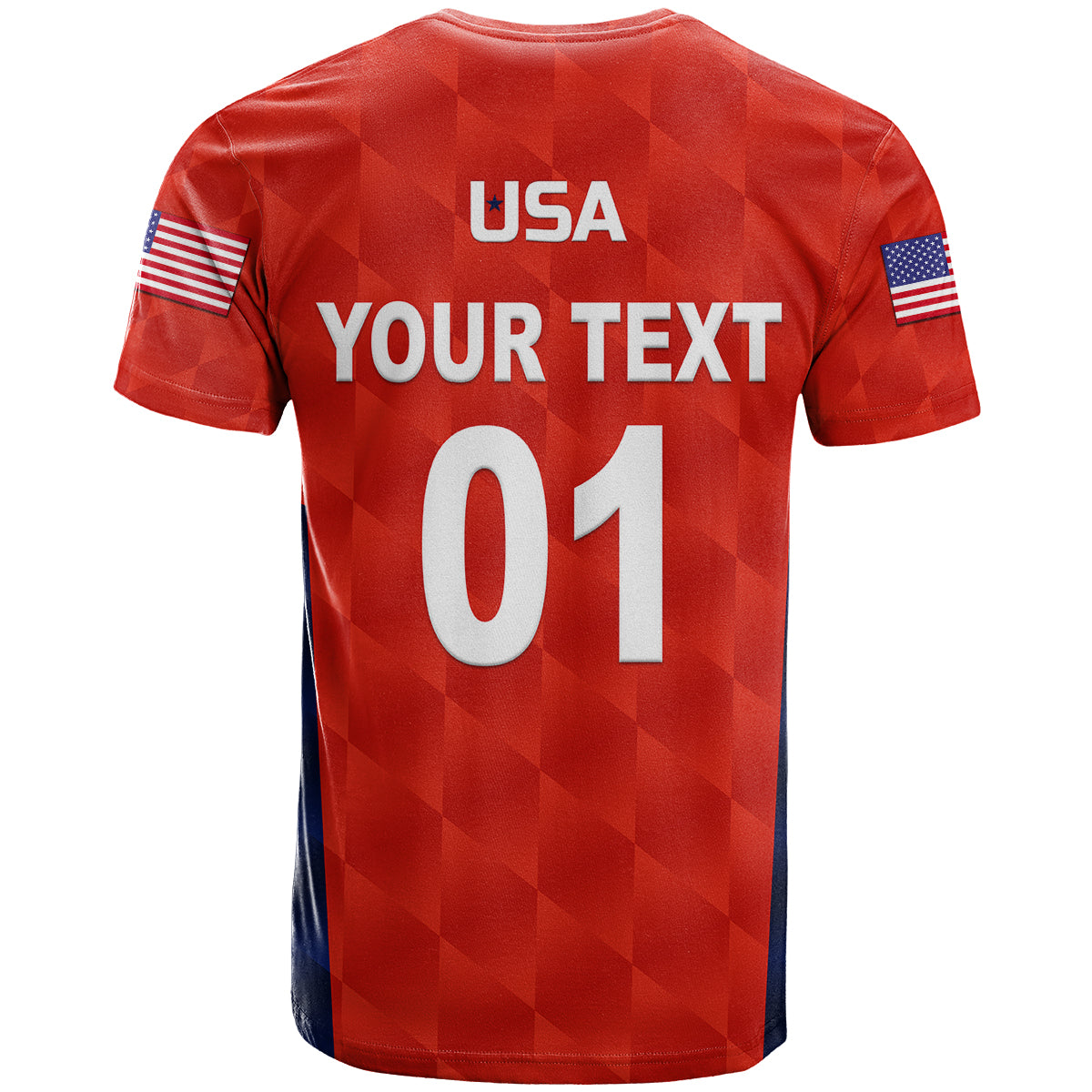 Custom United States National Cricket T-Shirt Team USA Cricket Red Graphic Tee