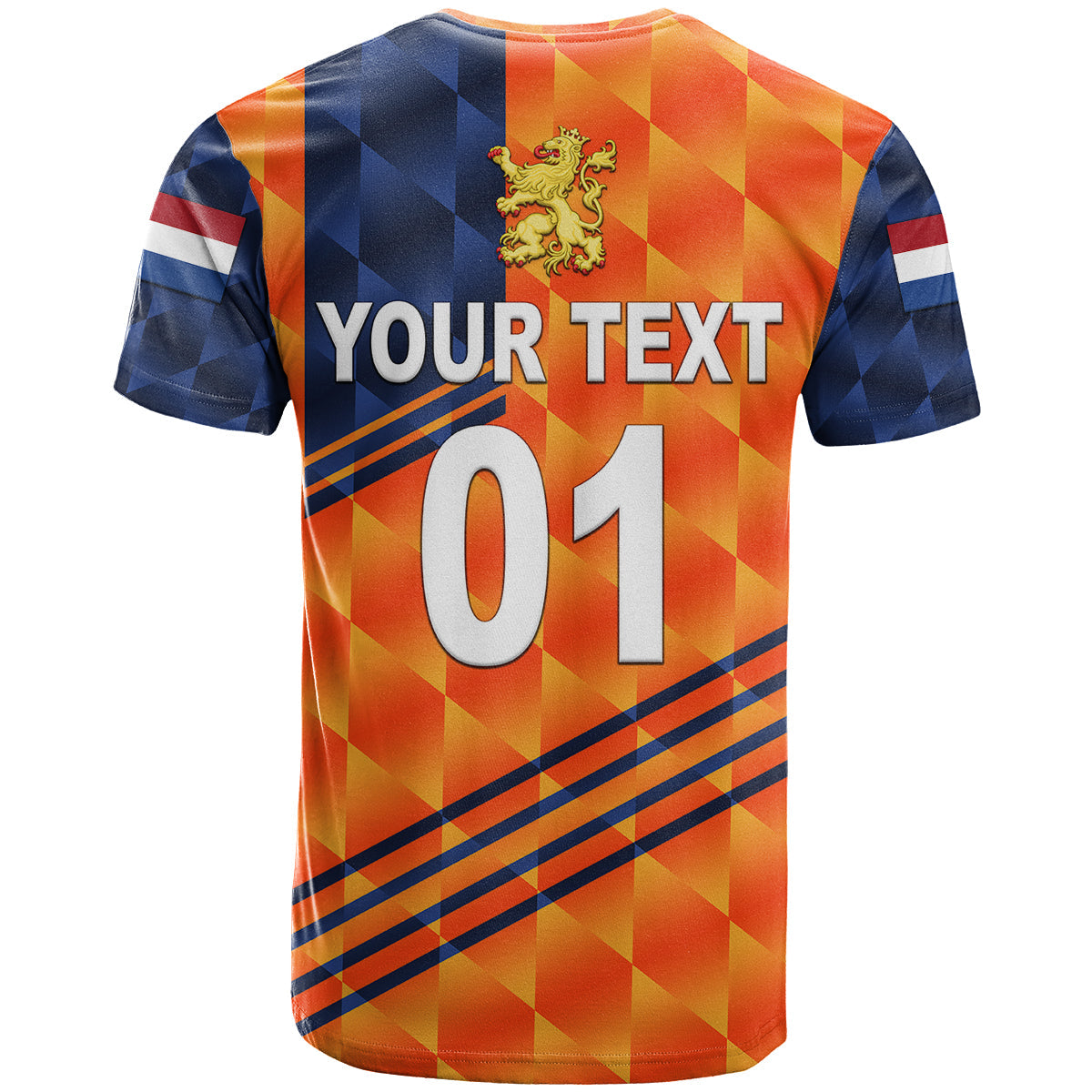 Custom Netherlands Cricket Dutch Lion T-Shirt Special Orange Graphic Tee
