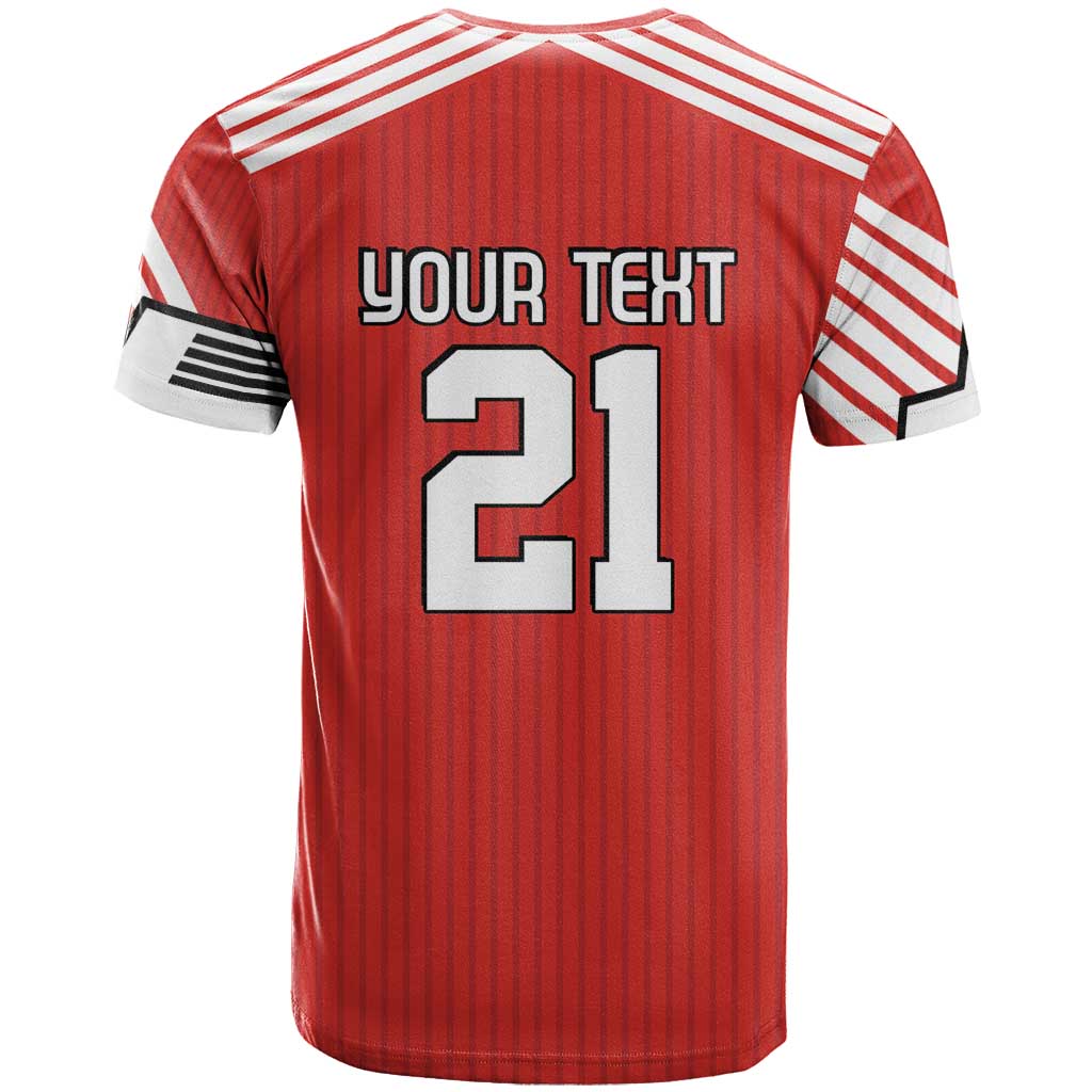 Swiss Football Custom T-Shirt 1990-1992 Retro Red Switzerland Vintage Graphic Tee