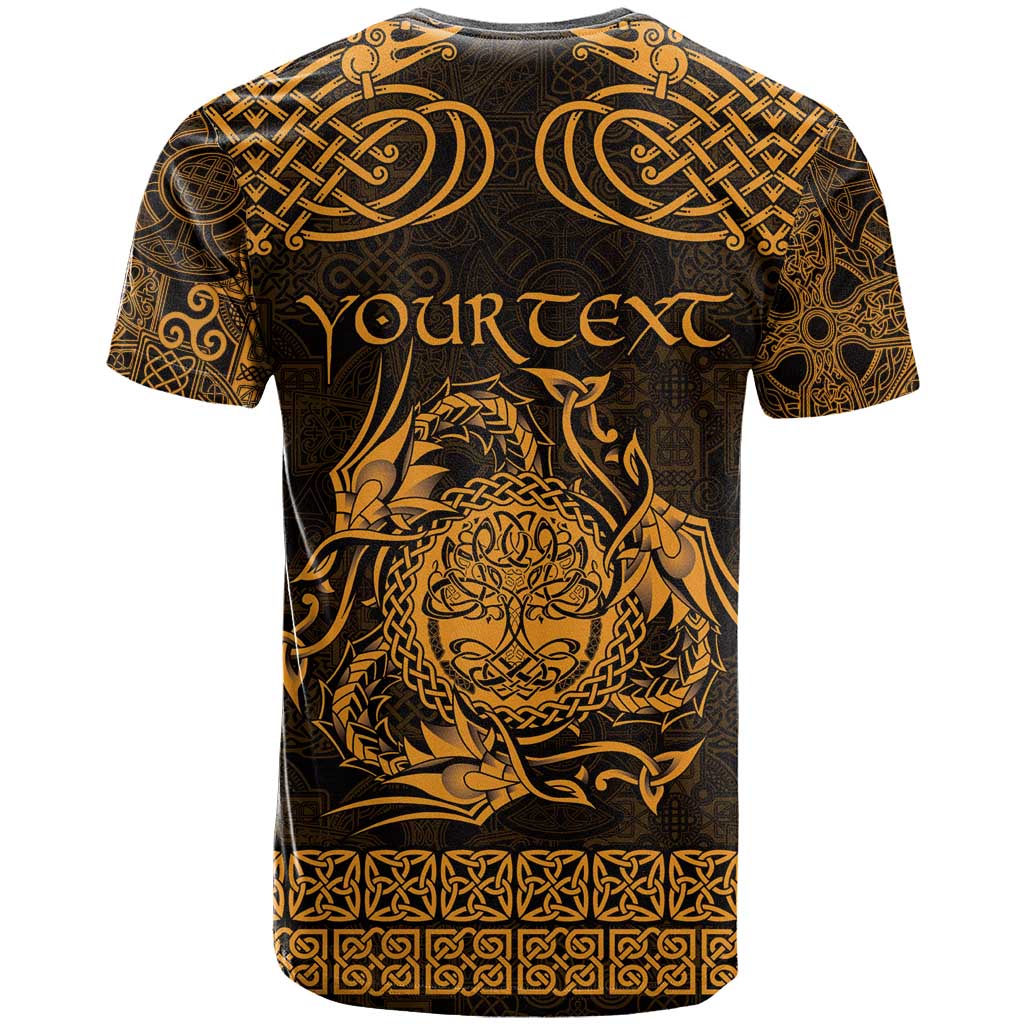 Personalized Radnorshire Sir Faesyfed T-Shirt Gold Oak Tree Of Life Celtic-inspired Graphic Tee