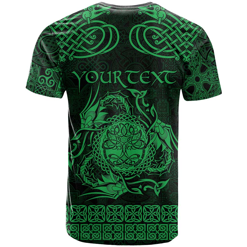 Personalized Radnorshire Sir Faesyfed T-Shirt Green Oak Tree Of Life Celtic-inspired Graphic Tee