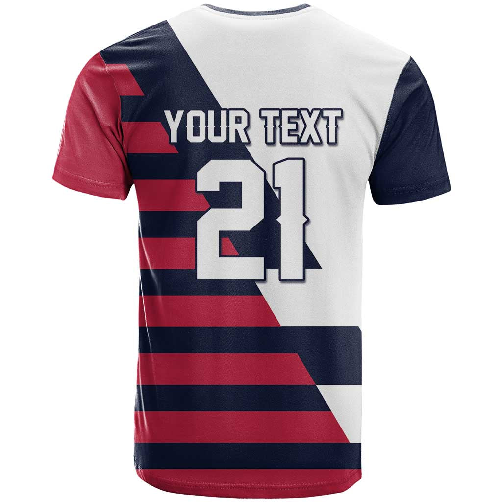 Custom World Soccer United States 2026 T-Shirt Simple Stars and Stripes Graphic Tee