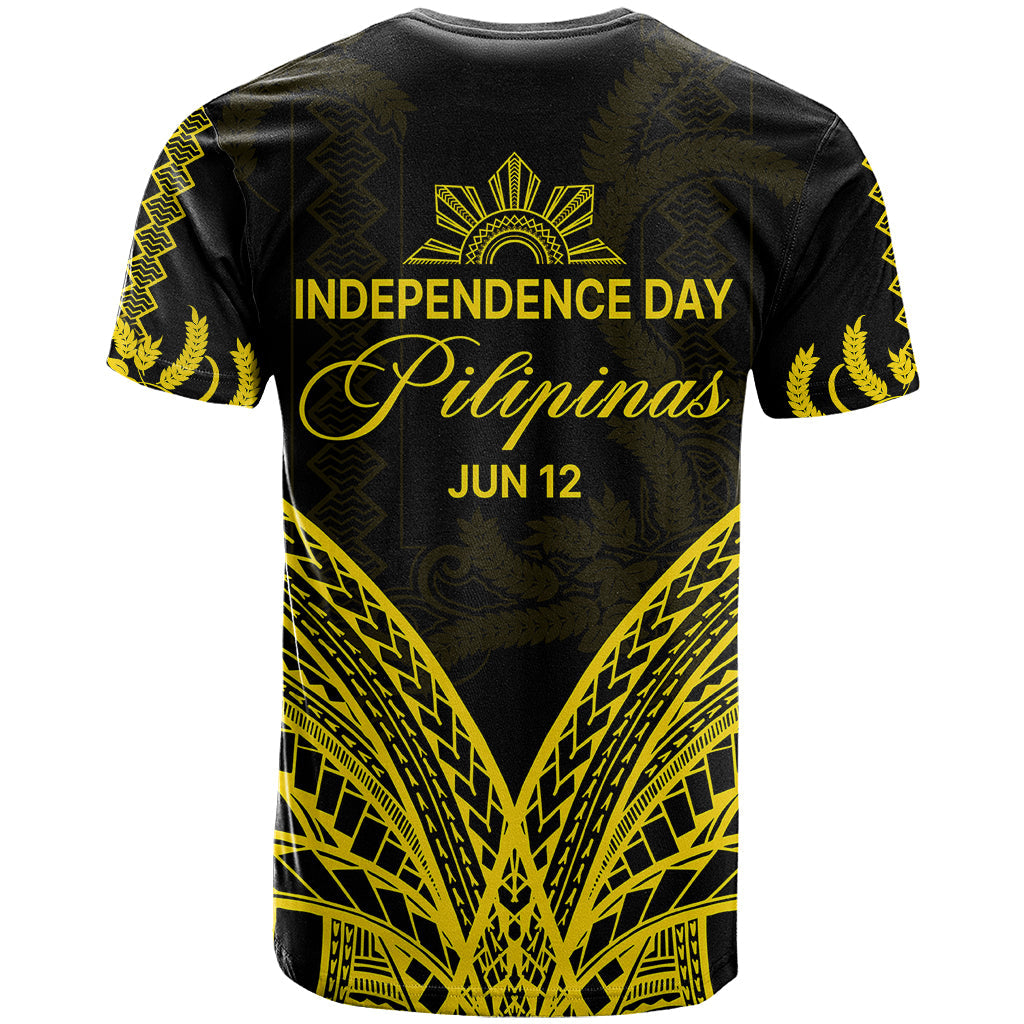 Philippines Independence Day T-Shirt Pechera With Side Barong Patterns Graphic Tee