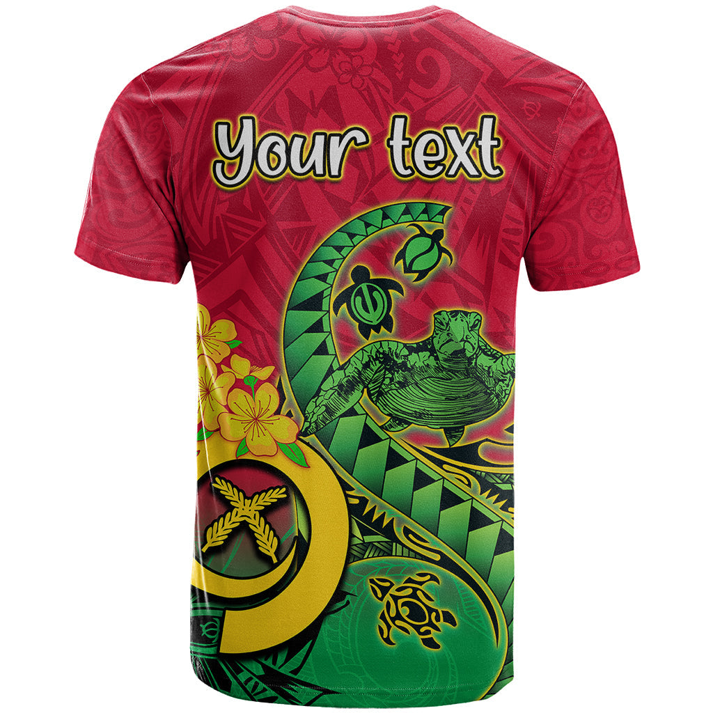 Personalised Vanuatu Islands T-Shirt Polynesian Tattoo and Sea Turtle Graphic Tee