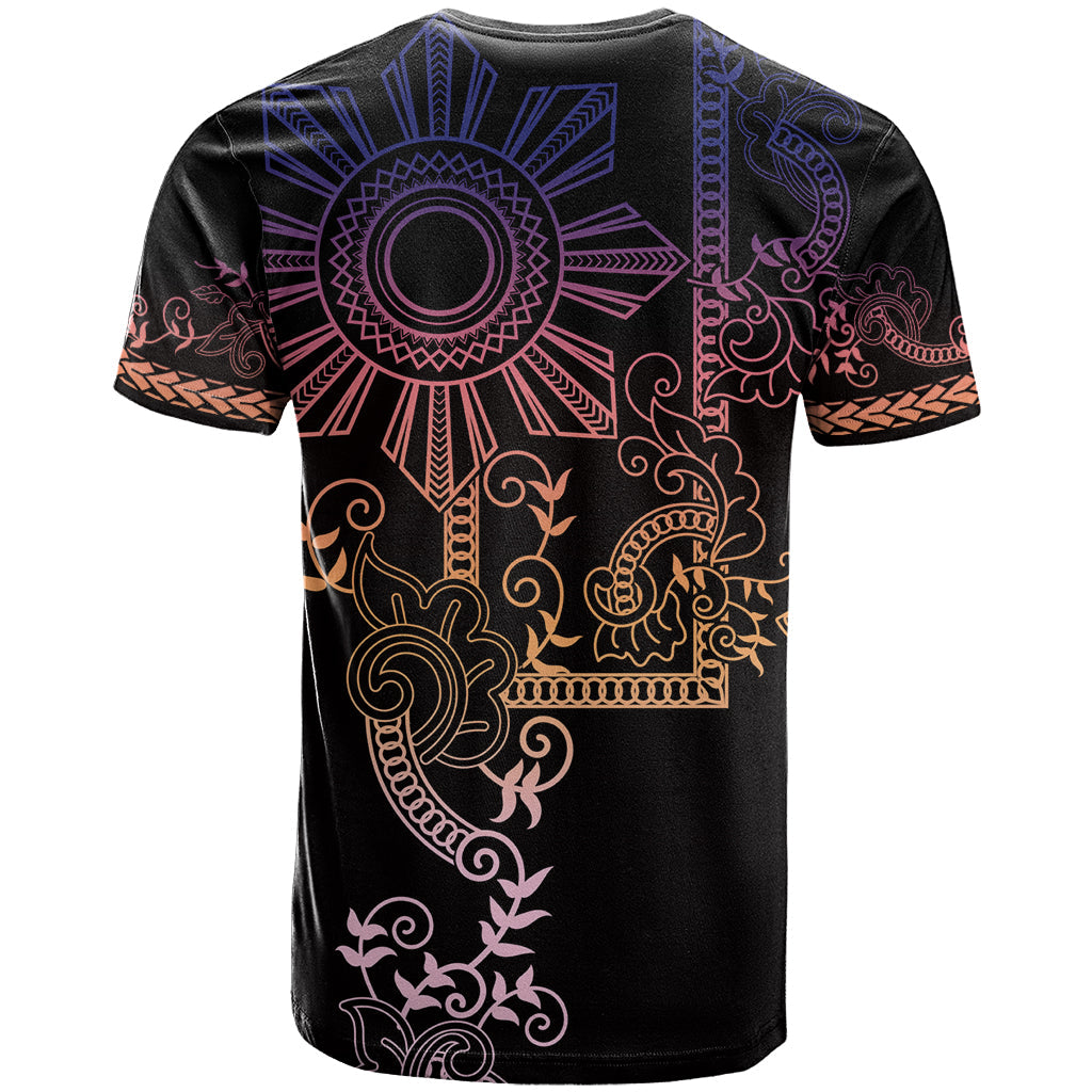 Filipino Sun Tribal Tattoo T-Shirt Philippines Inspired Barong Pink Art Graphic Tee
