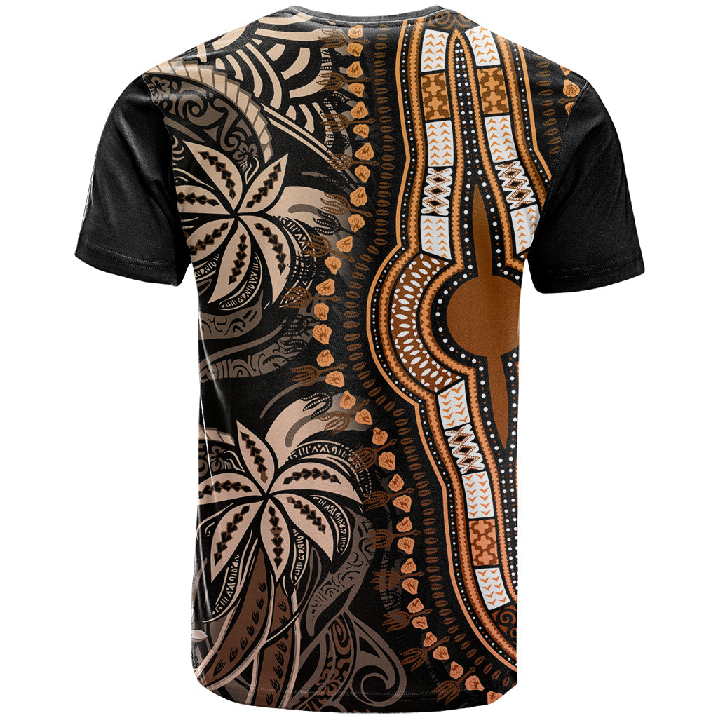 Polynesia Dashiki T-Shirt Polynesia and Africa Traditional Special Together Gold Graphic Tee