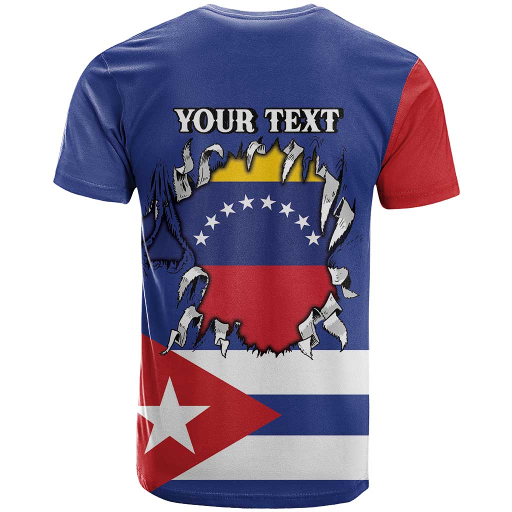 Personalized Cuba Venezuela T-Shirt Fuerza Y Esperanza Graphic Tee