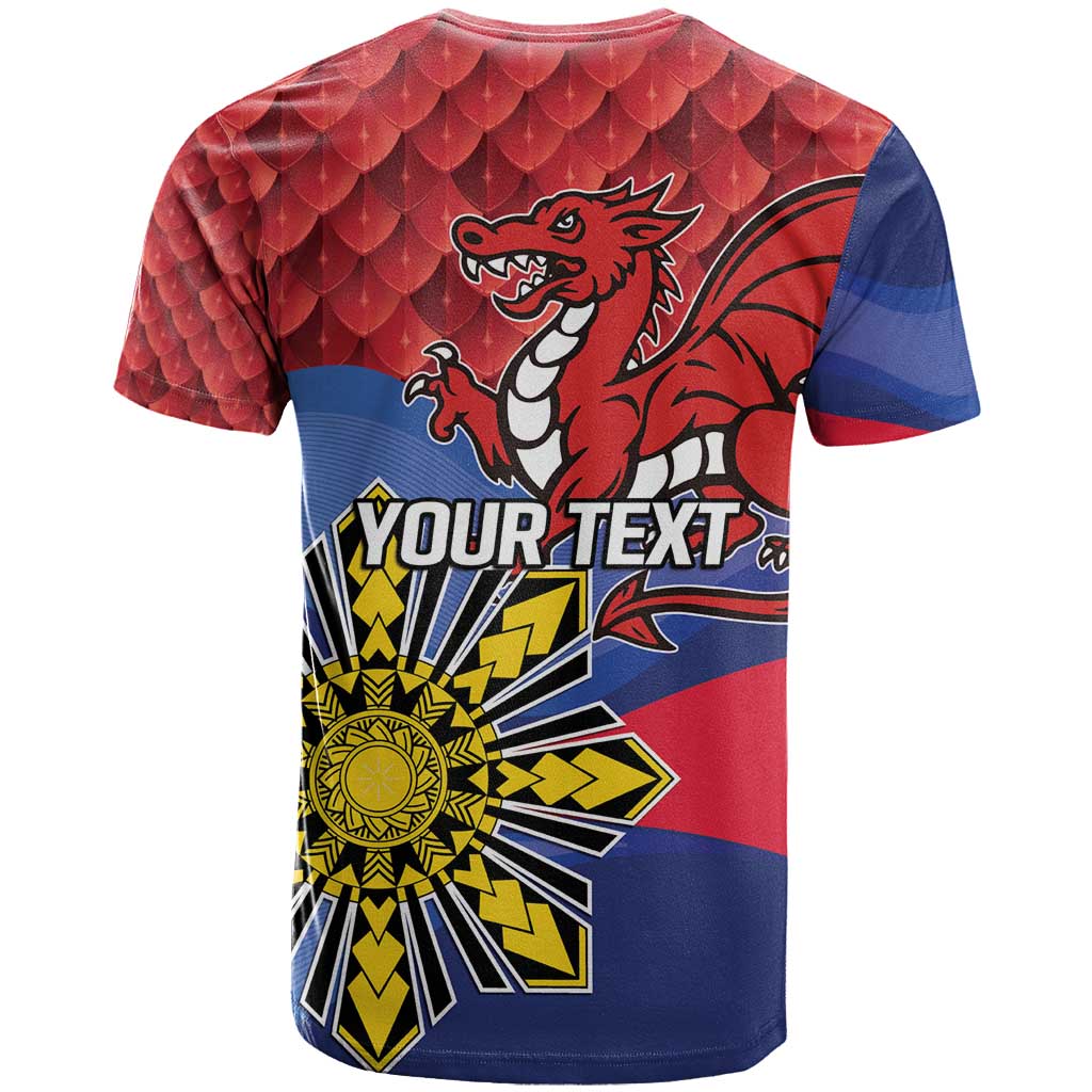 Personalized Welsh Grown With Filipino Roots T-Shirt Graphic Tee