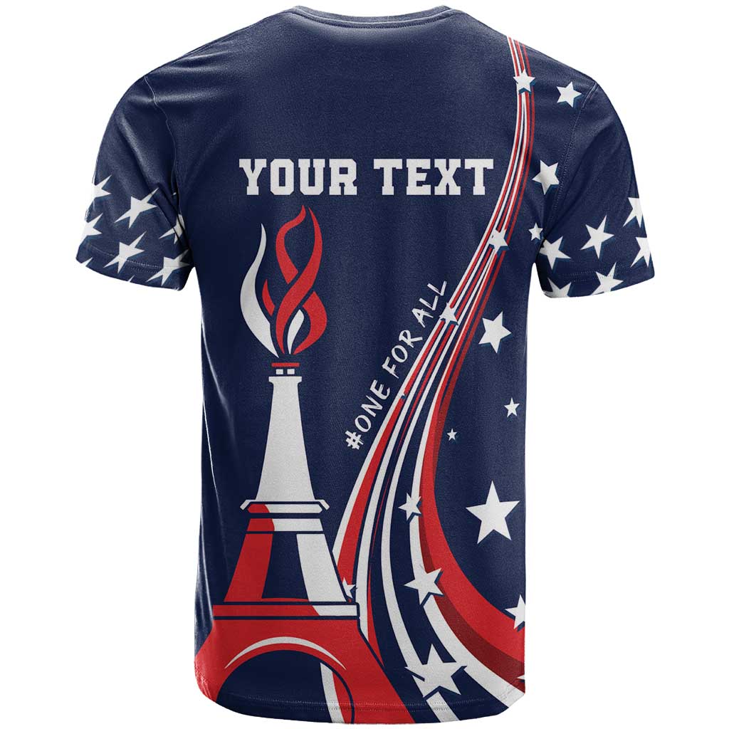 Personalized USA One For All T-Shirt Go Paris 2024 Graphic Tee