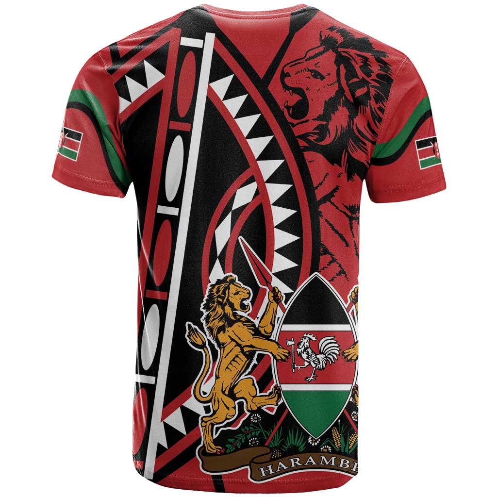Kenya With African Shield T-Shirt Graphic Tee