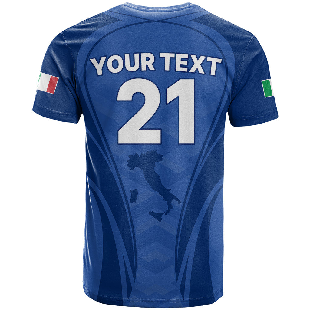 Custom Italy Rugby T-Shirt World Cup Go Gli Azzurri Sporty Style Graphic Tee