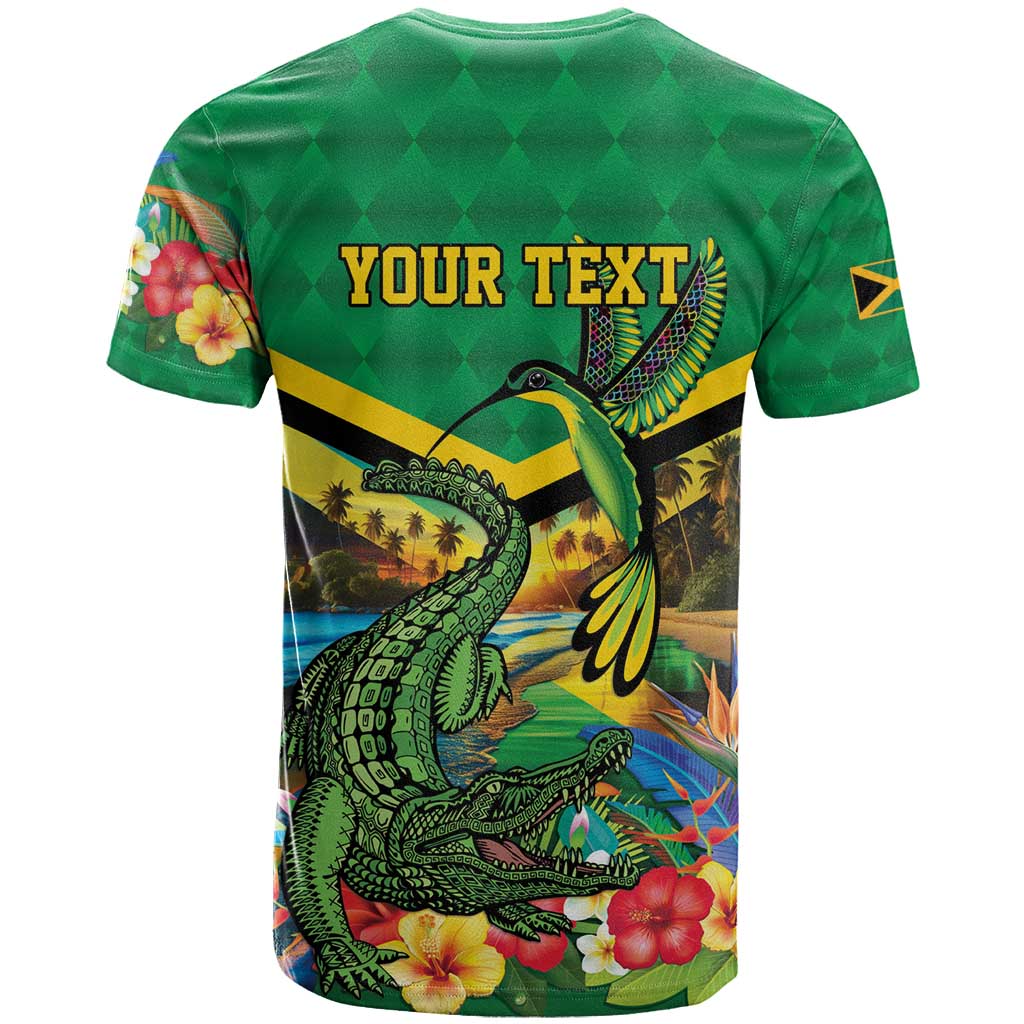 Jamaica Hummingbird and Crocodiles Personalized T-Shirt Graphic Tee