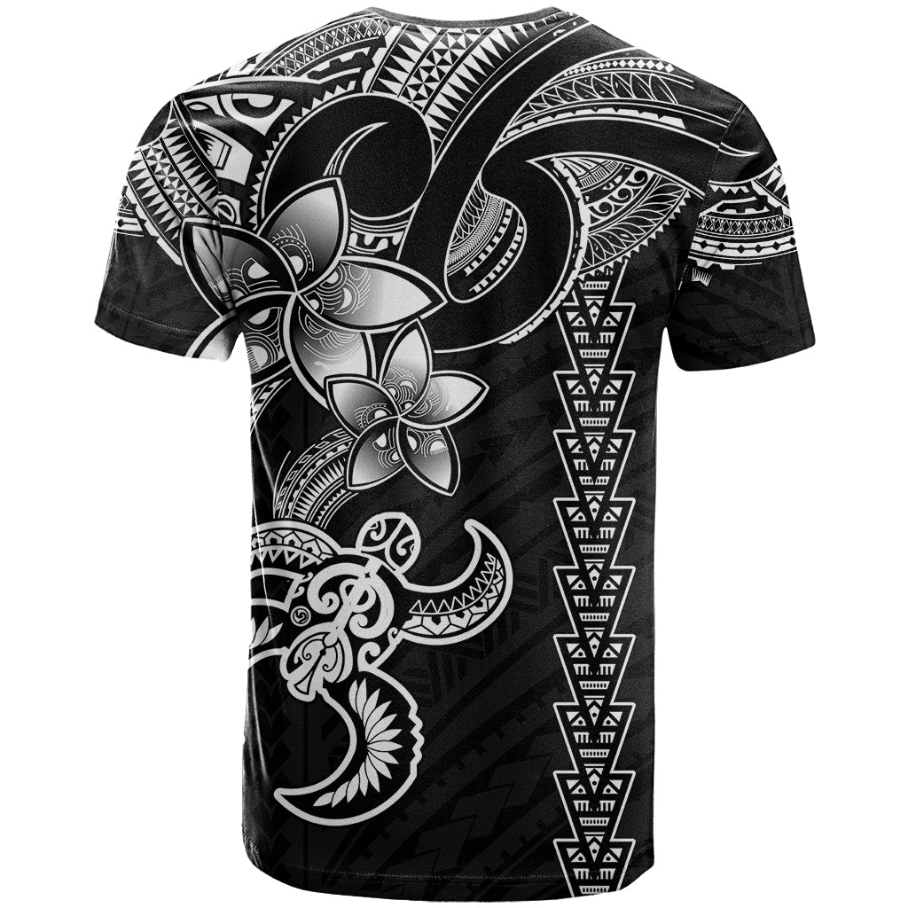 Hawaiian Tribal T-Shirt Polynesian Kakau Turtle - White Graphic Tee