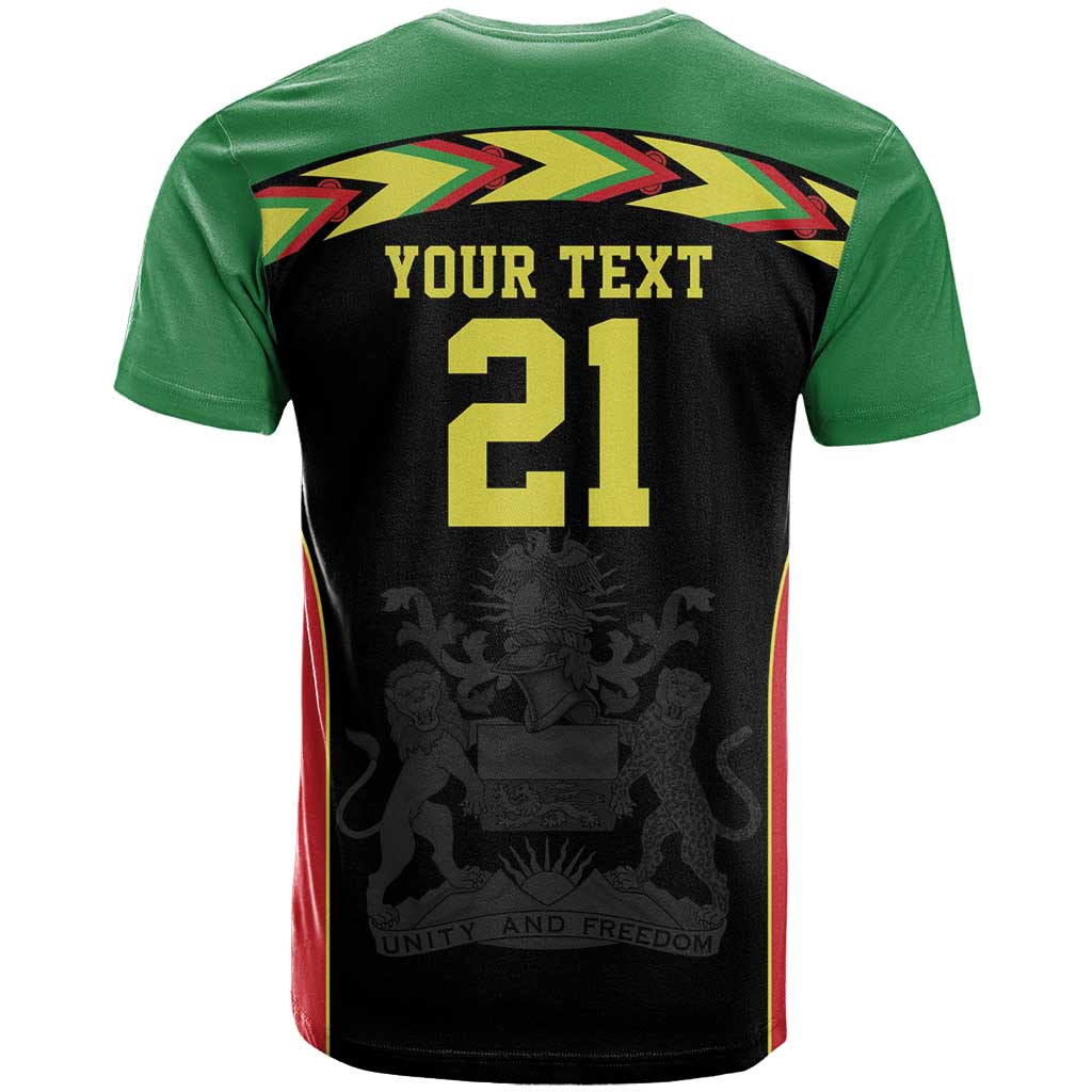 Malawi Cricket Custom T-Shirt Malawi Chevron Pattern Graphic Tee
