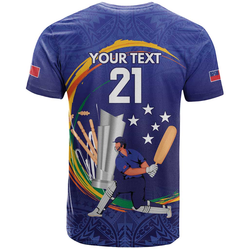 Custom Cricket Samoa East Asia-Pacific T-Shirt Samoa Storming the Limits Graphic Tee