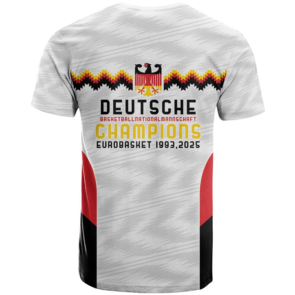 Germany Basketball History Champion T-Shirt Deutschland Black Red Gold Victory Graphic Tee