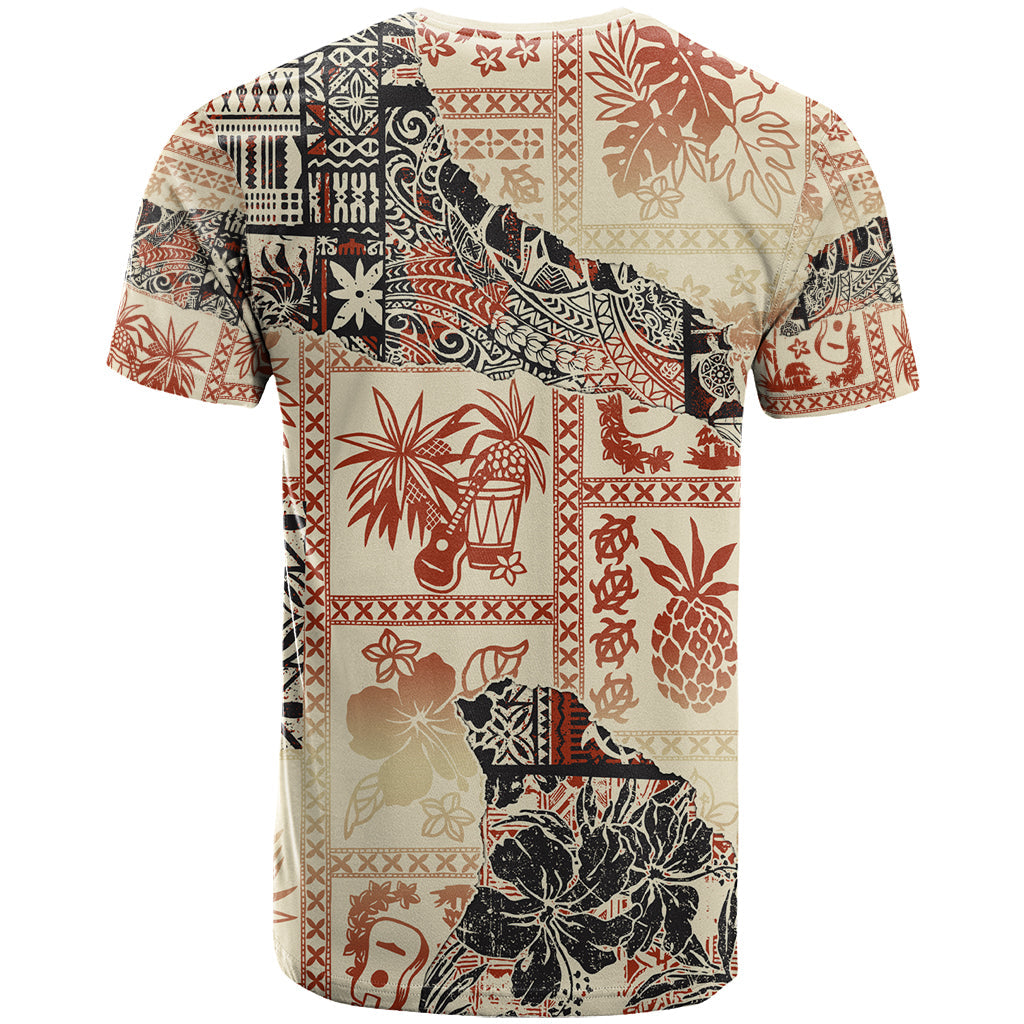 Hawaii T-Shirt Aloha Tribal Pattern Beige Version Graphic Tee