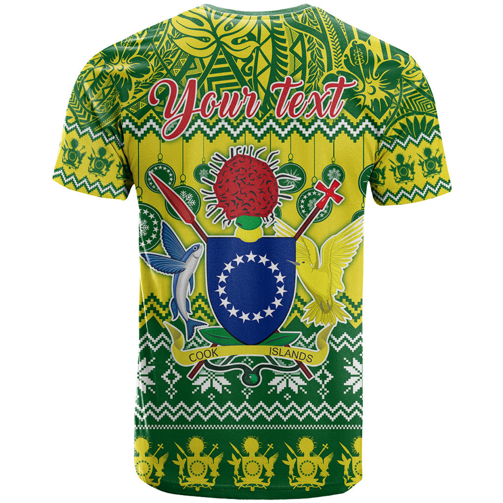 Personalised Cook Islands Christmas T-Shirt Santa Beach Meri Kiritimiti Graphic Tee