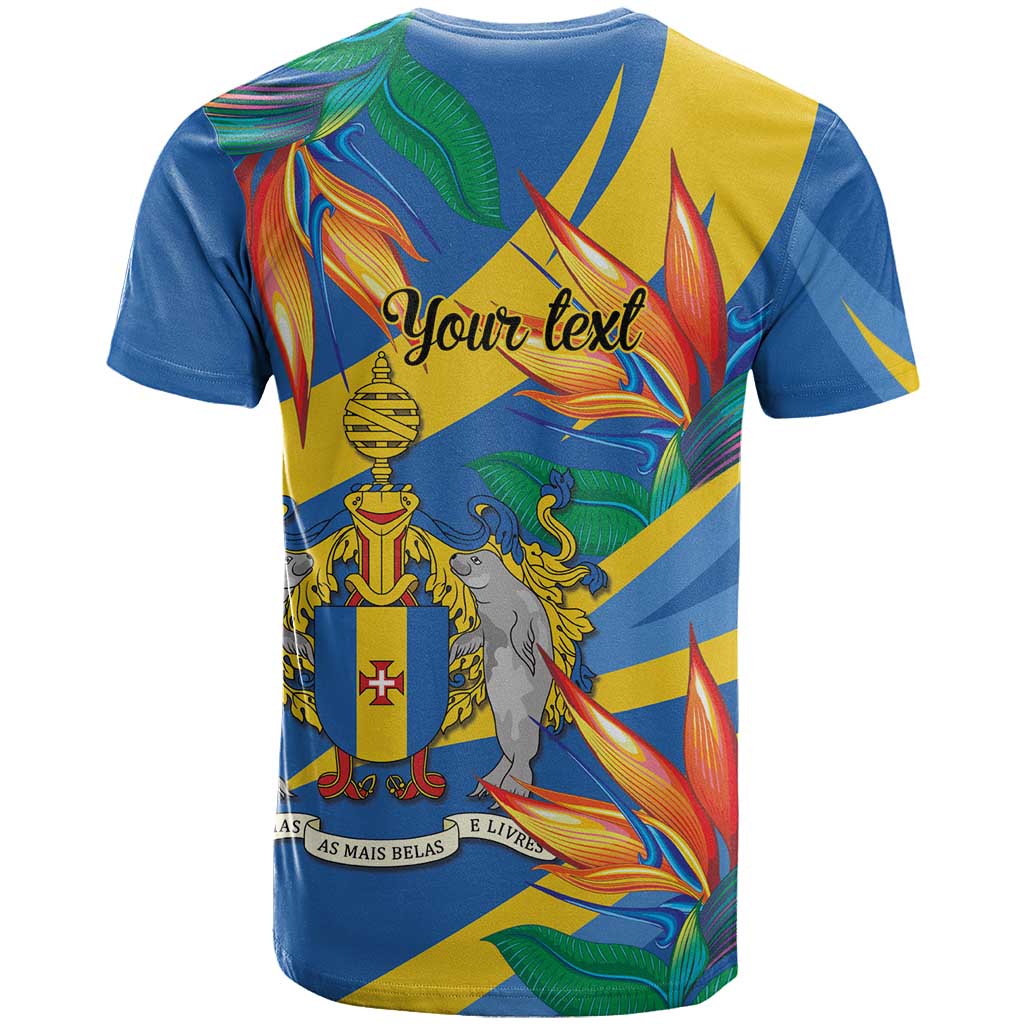 Bird of Paradise Flower Madeira Personalized T-Shirt Graphic Tee