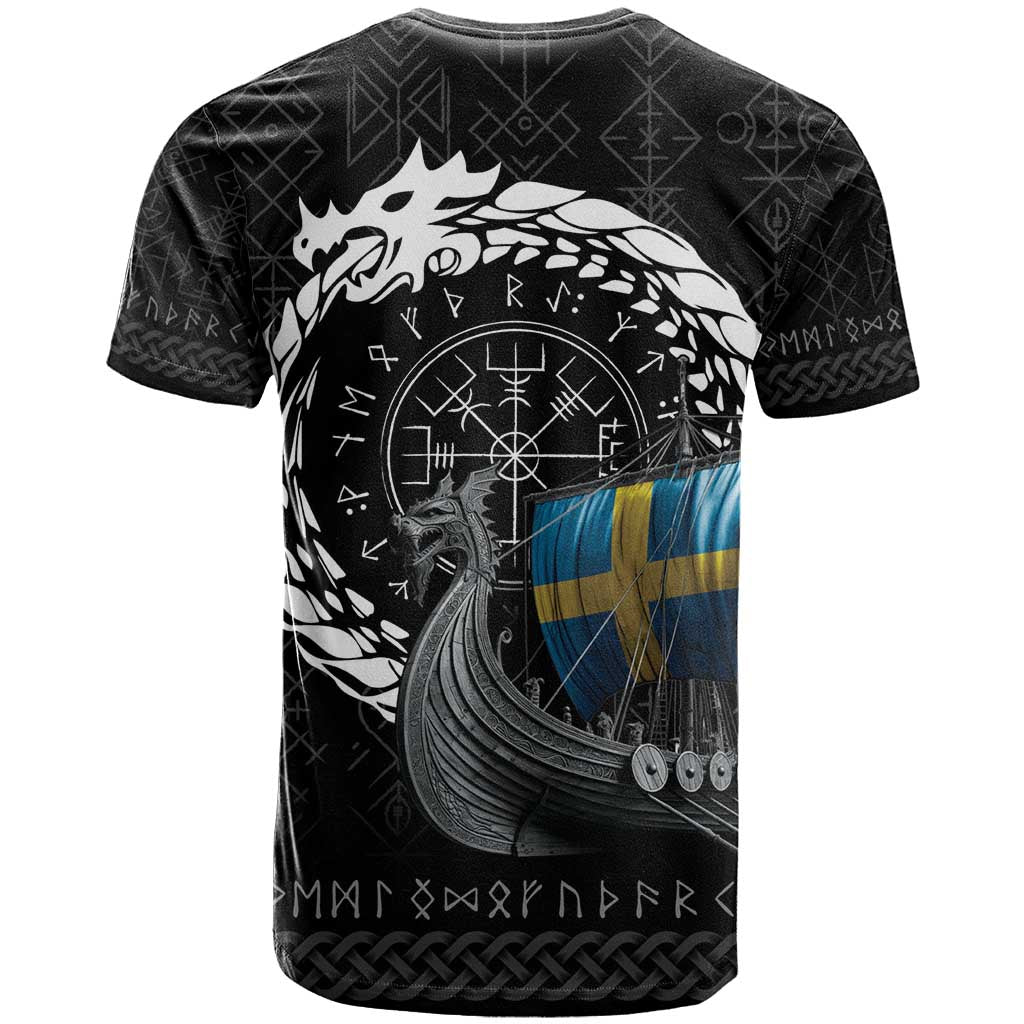 Sweden Viking Drakkar T-Shirt Viking Blood Graphic Tee