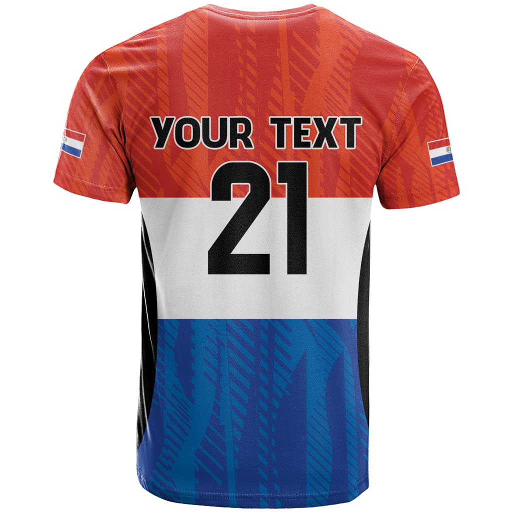 Paraguay Football Custom T-Shirt Come On Albirroja with Flag Style Graphic Tee