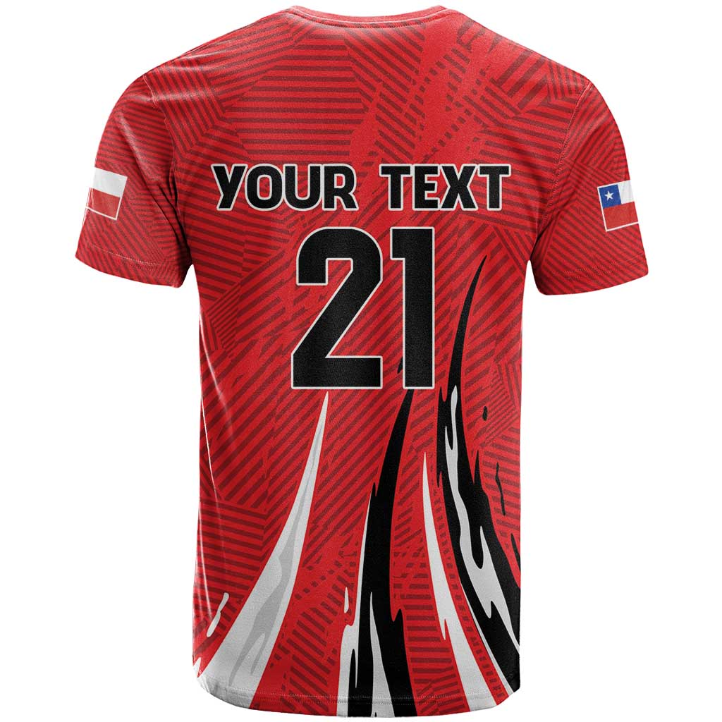 Chile Football Custom T-Shirt Chi Chi Chi Le Le Le Viva Chile Graphic Tee