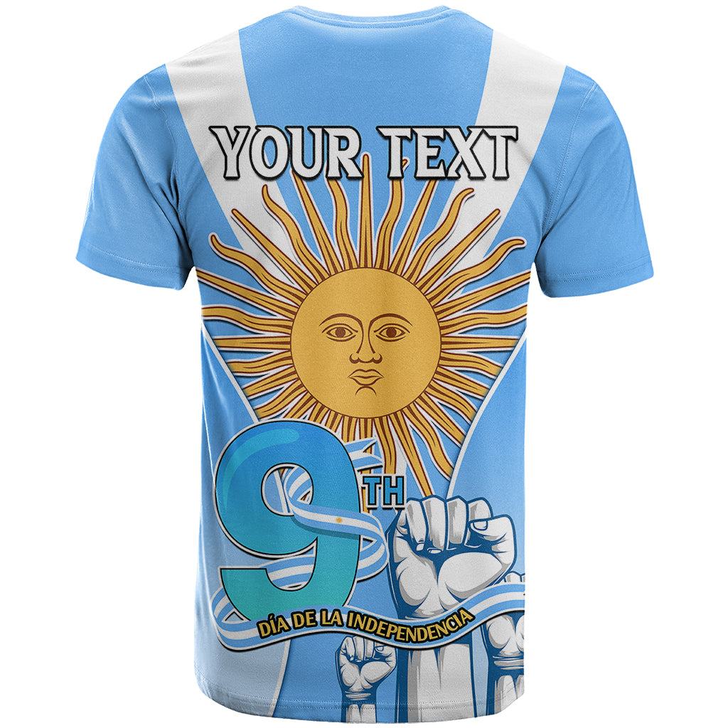 Custom Argentina T-Shirt Independence Day Graphic Tee