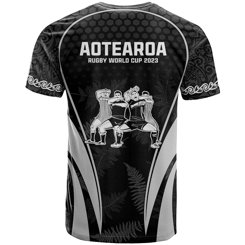 New Zealand Aotearoa Rugby T-Shirt Haka Dance Mixed Silver Fern Sporty Style Graphic Tee