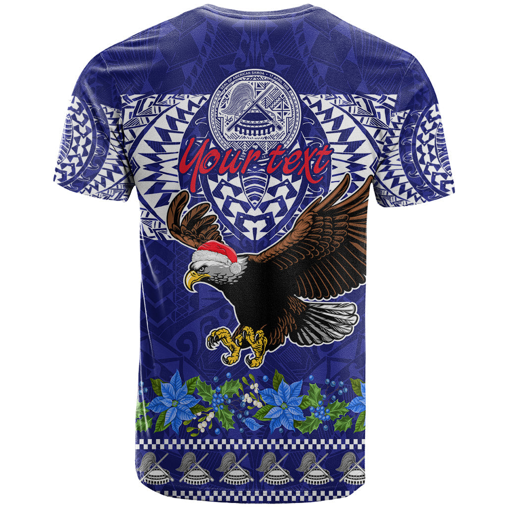 Personalised American Samoa Christmas T-Shirt Manuia le Kerisimasi Polynesian Tribal Graphic Tee