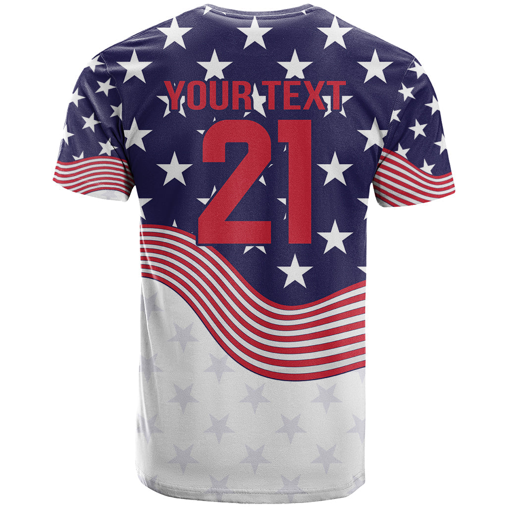 United States Cricket World Cup 2024 T-Shirt USA Badge Eagle Make Champions Graphic Tee