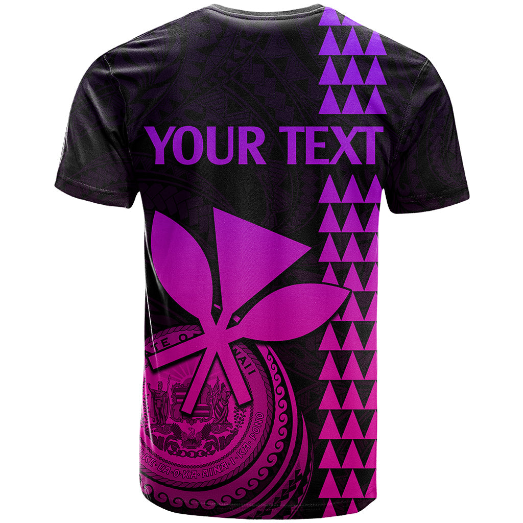 Custom Hawaii T-Shirt King Kamehameha - Pink Gradient Graphic Tee