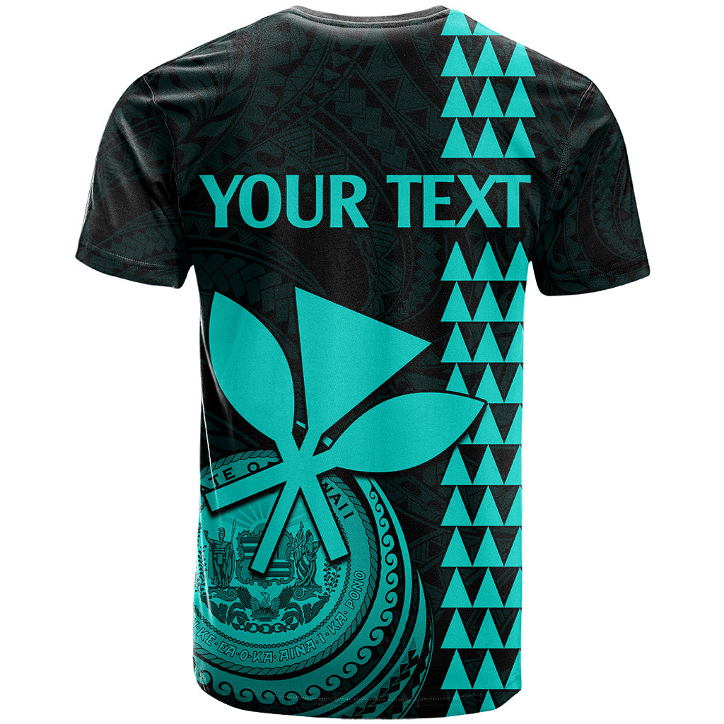 Custom Hawaii T-Shirt King Kamehameha - Turquoise Graphic Tee