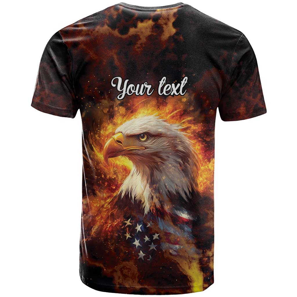 We The People Since 1776 T-Shirt USA Flag Flame Eagle Graphic Tee