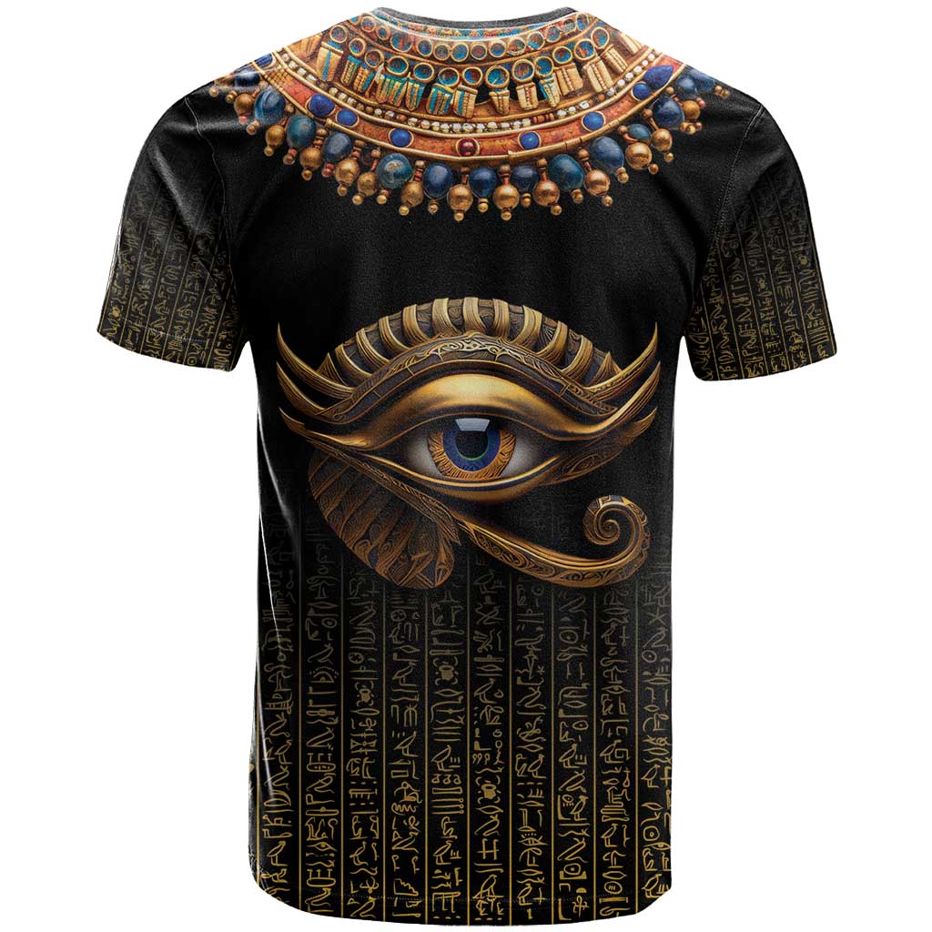 Egypt Eyes Of Horus T-Shirt with Egyptian Hieroglyphs Graphic Tee