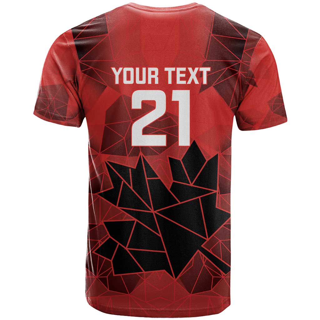 Custom Women Rugby Canada T-Shirt Maple Energy Never Stops Graphic Tee