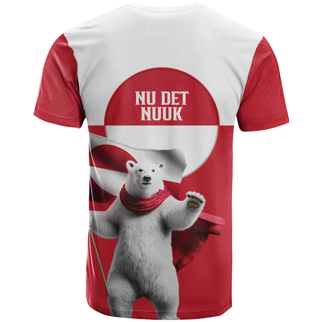 I Stand With Greenland T-Shirt Red and White Side by Side Graphic Tee