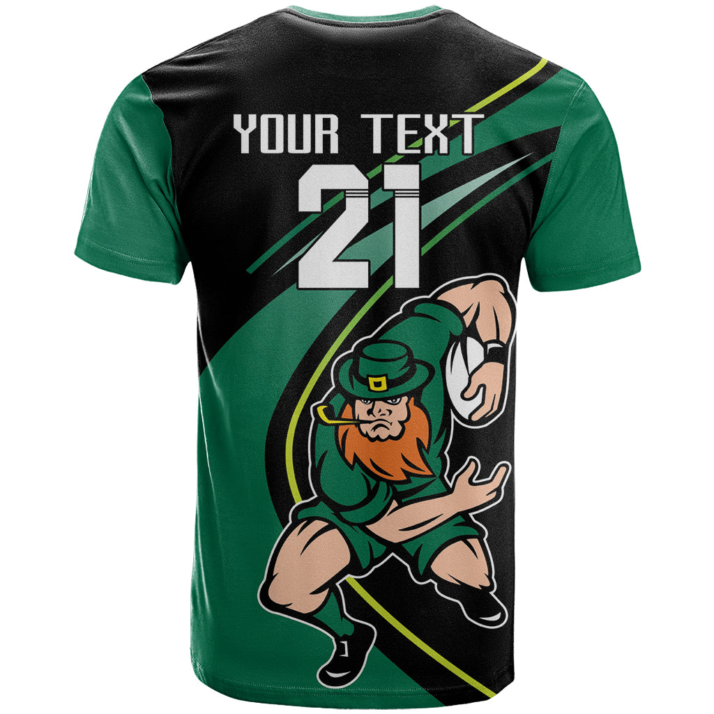 Custom Ireland Rugby T-Shirt Irish Shamrocks Warriors Sporty Style Graphic Tee