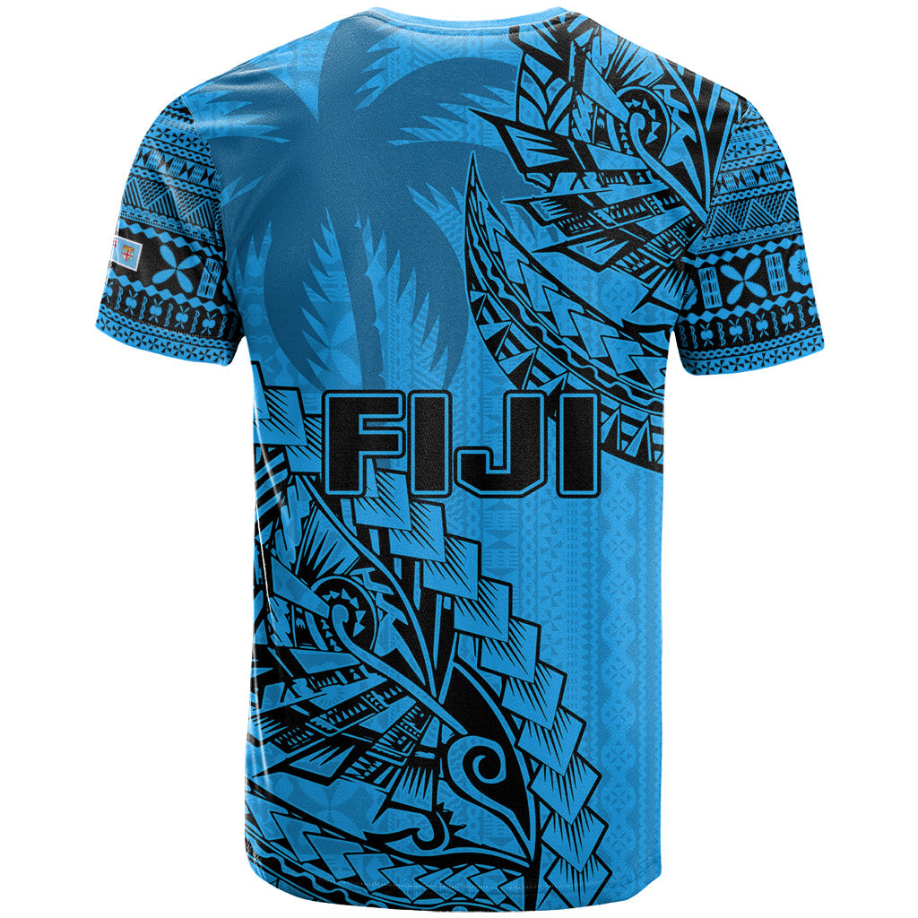 Fiji Rugby T-Shirt Kaiviti Fijian Tribal World Cup Blue No1 Graphic Tee