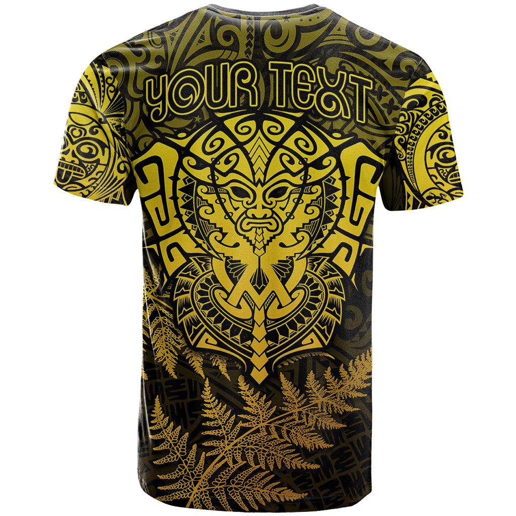 New Zealand Rugby T-Shirt Silver Fern All Black Mix Ta Moko Gold Style Graphic Tee