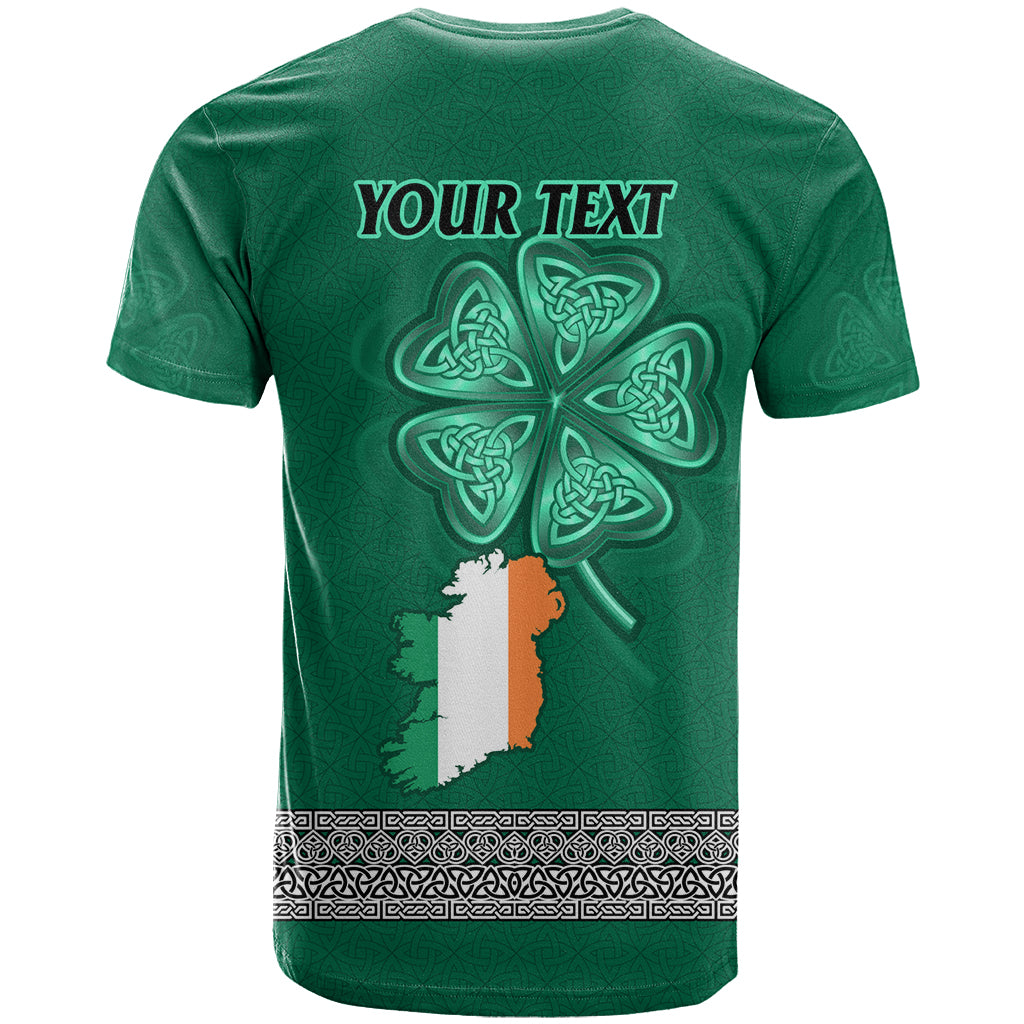 Irish Celtic Cross and Harp with Ireland Shamrock Personalized T-Shirt Graphic Tee