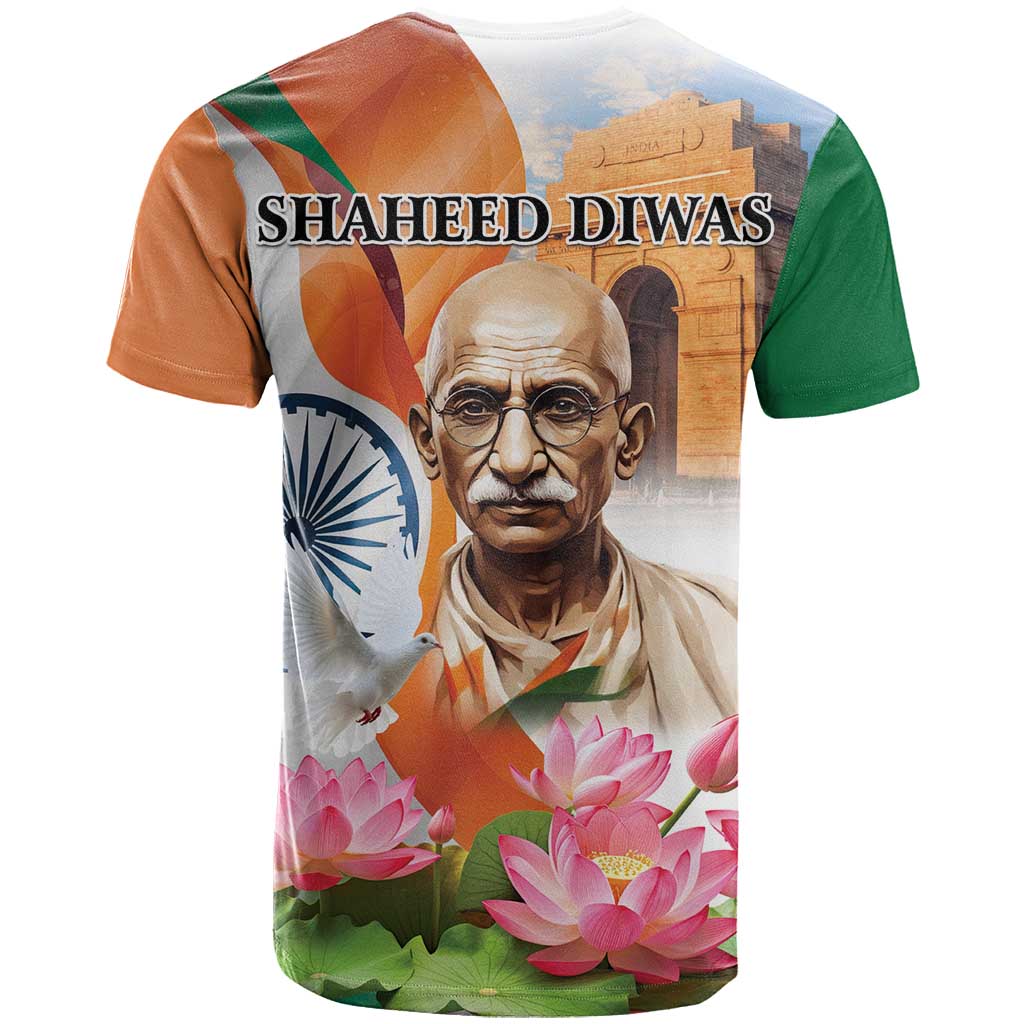 India Gandhi Martyr's Day T-Shirt Shaheed Diwas Ashoka Chakra Graphic Tee