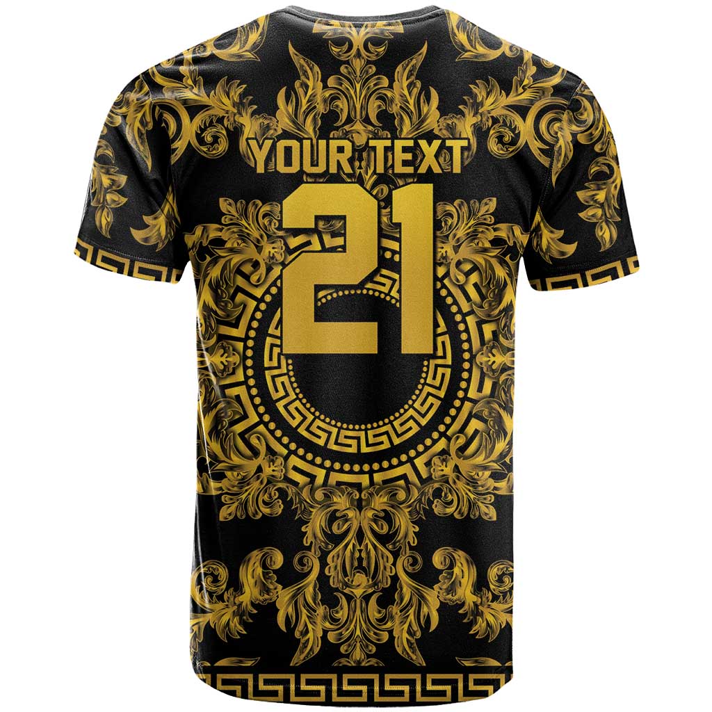 World Football 2026 Italy Custom T-Shirt Black Gold Baroque Medusa Edition Graphic Tee