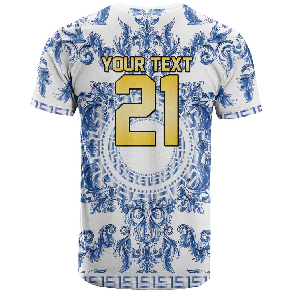 World Football 2026 Italy Custom T-Shirt Blue White Baroque Trinacria Edition Graphic Tee